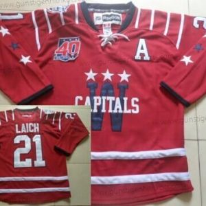 Herren Washington Capitals #21 Brooks Laich 2015 Winter Klassisch 40Th Trikots – Rot