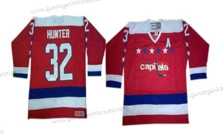 Herren Washington Capitals #32 Dale Hunter All-Star Retro CCM Trikots – Rot