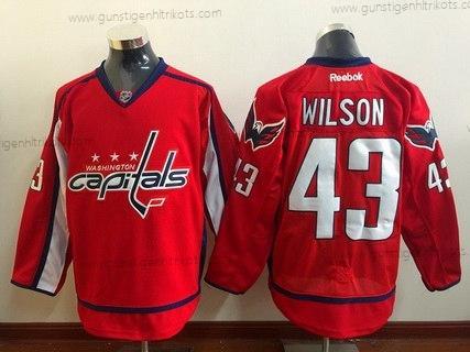 Herren Washington Capitals #43 Tom Wilson Heimtrikots Reebok Hockey Trikots – Rot