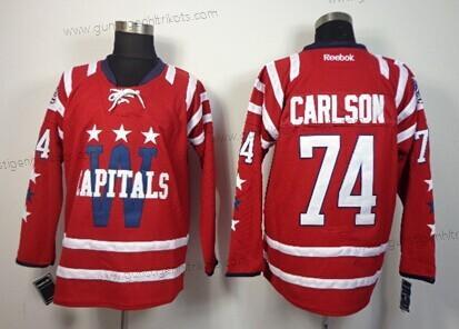 Herren Washington Capitals #74 John Carlson 2015 Winter Klassisch Trikots – Rot