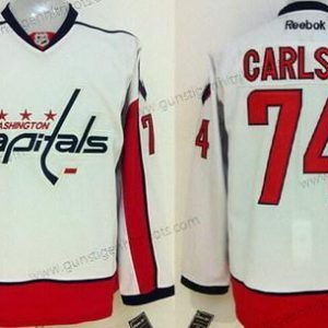 Herren Washington Capitals #74 John Carlson Trikots – Weiß