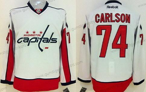 Herren Washington Capitals #74 John Carlson Trikots – Weiß