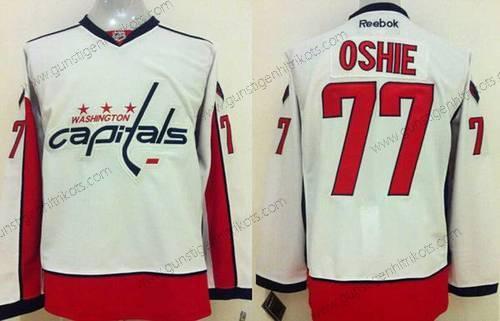 Herren Washington Capitals #77 T. J. Oshie Auswärtstrikots NHL Reebok Trikots – Weiß