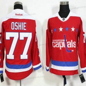 Herren Washington Capitals #77 T. J. Oshie Ausweichtrikot Reebok Hockey Trikots – Rot