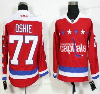 Herren Washington Capitals #77 T. J. Oshie Ausweichtrikot Reebok Hockey Trikots – Rot