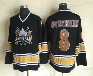 Herren Washington Capitals #8 Alex Ovechkin 2000-01 CCM Vintage Trikots – Schwarz