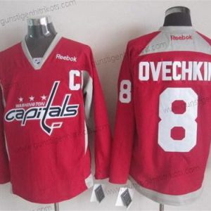 Herren Washington Capitals #8 Alex Ovechkin 2014 Training Trikots – Rot