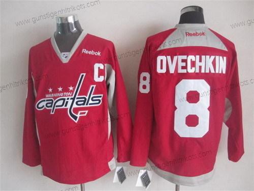 Herren Washington Capitals #8 Alex Ovechkin 2014 Training Trikots – Rot