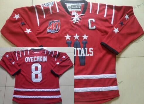 Herren Washington Capitals #8 Alex Ovechkin 2015 Winter Klassisch 40Th Trikots – Rot