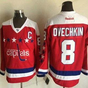 Herren Washington Capitals #8 Alex Ovechkin Ausweichtrikot Reebok Hockey Trikots – Rot