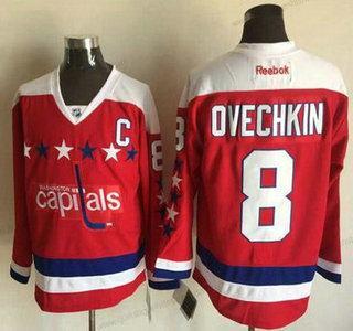 Herren Washington Capitals #8 Alex Ovechkin Ausweichtrikot Reebok Hockey Trikots – Rot