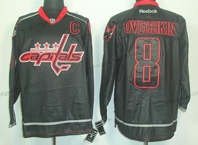 Herren Washington Capitals #8 Alex Ovechkin Ice Trikots – Schwarz