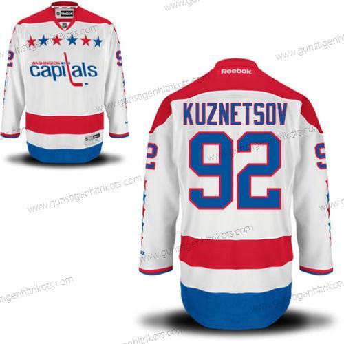 Herren Washington Capitals #92 Evgeny Kuznetsov ersatzweise Reebok Premier Trikots – Weiß