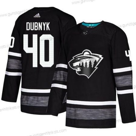 Herren Wild #40 Devan Dubnyk Authentisch 2019 All-Star Strickerei Hockey Trikots – Schwarz