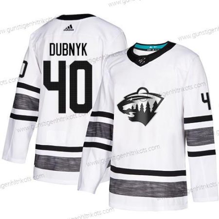 Herren Wild #40 Devan Dubnyk Authentisch 2019 All-Star Strickerei Hockey Trikots – Weiß