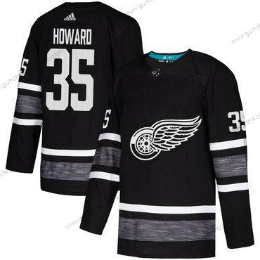 Herren Wings #35 Jimmy Howard Authentisch 2019 All-Star Strickerei Hockey Trikots – Rot Schwarz