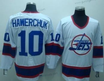 Herren Winnipeg Jets #10 Dale Hawerchuk Retro CCM Trikots – Weiß