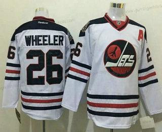 Herren Winnipeg Jets #26 Blake Wheeler 2017 Winter Klassisch Strickerei NHL Reebok Hockey Trikots – Weiß