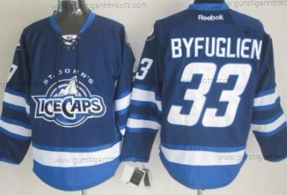 Herren Winnipeg Jets #33 Dustin Byfuglien 2012 Ice Caps Trikots – Blau