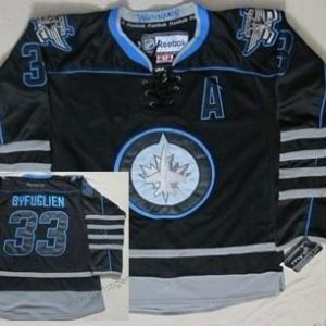 Herren Winnipeg Jets #33 Dustin Byfuglien Ice Trikots – Schwarz