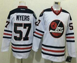 Herren Winnipeg Jets #57 Tyler Myers 2017 Winter Klassisch Strickerei NHL Reebok Hockey Trikots – Weiß