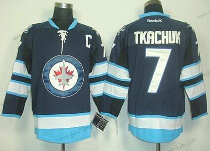 Herren Winnipeg Jets #7 Keith Tkachuk Trikots – Marineblau Blau