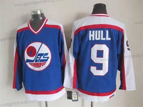 Herren Winnipeg Jets #9 Bobby Hull 1979-80 CCM Vintage Trikots – Blau