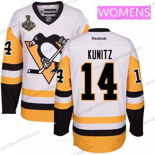 Herren WoPittsburgh Penguins #14 Chris Kunitz Ausweichtrikot 2017 Stanley Cup Finals Patch Strickerei NHL Reebok Hockey Trikots – Weiß