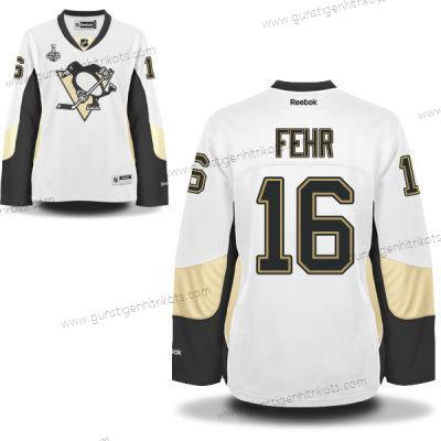 Herren WoPittsburgh Penguins #16 Eric Fehr Road 2017 Stanley Cup NHL Finals Patch Trikots – Weiß