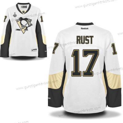 Herren WoPittsburgh Penguins #17 Bryan Rust Road 2017 Stanley Cup NHL Finals Patch Trikots – Weiß