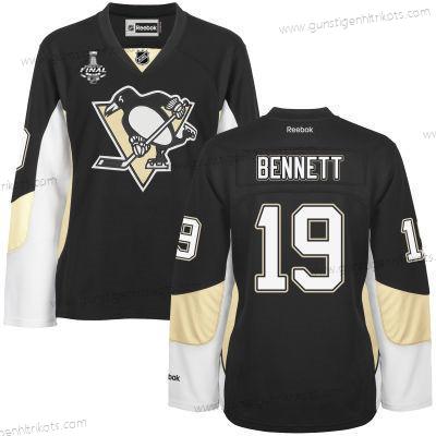 Herren WoPittsburgh Penguins #19 Beau Bennett Team Color 2017 Stanley Cup NHL Finals Patch Trikots – Schwarz