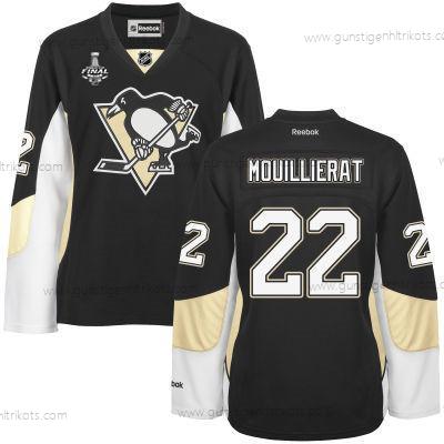 Herren WoPittsburgh Penguins #22 Kael Mouillierat Team Color 2017 Stanley Cup NHL Finals Patch Trikots – Schwarz