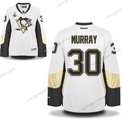 Herren WoPittsburgh Penguins #30 Matt Murray Road 2017 Stanley Cup NHL Finals Patch Trikots – Weiß