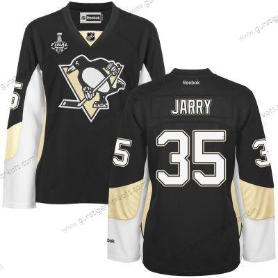 Herren WoPittsburgh Penguins #35 Tristan Jarry Team Color 2017 Stanley Cup NHL Finals Patch Trikots – Schwarz