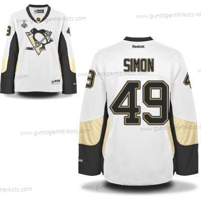 Herren WoPittsburgh Penguins #49 Dominik Simon Road 2017 Stanley Cup NHL Finals Patch Trikots – Weiß