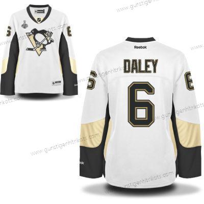 Herren WoPittsburgh Penguins #6 Trevor Daley Road 2017 Stanley Cup NHL Finals Patch Trikots – Weiß