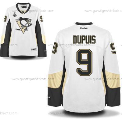 Herren WoPittsburgh Penguins #9 Pascal Dupuis Road 2017 Stanley Cup NHL Finals Patch Trikots – Weiß