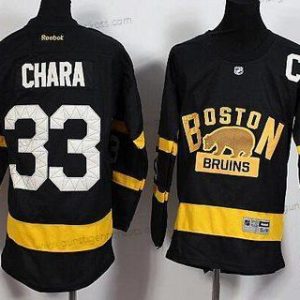 Jugend Boston Bruins #33 Zdeno Chara Reebok 2016 Winter Klassisch Premier Trikots – Schwarz