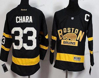 Jugend Boston Bruins #33 Zdeno Chara Reebok 2016 Winter Klassisch Premier Trikots – Schwarz