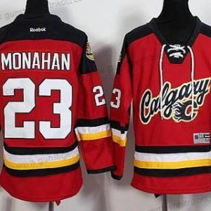 Jugend Calgary Flames #23 Sean Monahan Premier ersatzweise Hockey Trikots – Rot