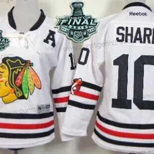 Jugend Chicago Blackhawks #10 Patrick Sharp 2015 Stanley Cup 2015 Winter Klassisch Trikots – Weiß