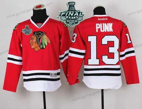 Jugend Chicago Blackhawks #13 Cm Punk 2015 Stanley Cup Trikots – Rot