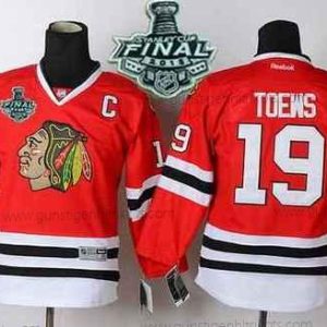 Jugend Chicago Blackhawks #19 Janathan Toews 2015 Stanley Cup Trikots – Rot