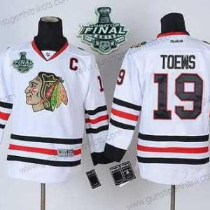 Jugend Chicago Blackhawks #19 Janathan Toews 2015 Stanley Cup Trikots – Weiß