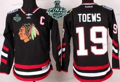 Jugend Chicago Blackhawks #19 Jonathan Toews 2015 Stanley Cup 2014 Stadium Series Trikots – Schwarz