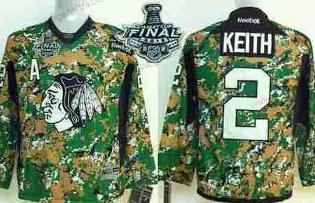 Jugend Chicago Blackhawks #2 Duncan Keith 2015 Stanley Cup 2014 Trikots – Tarnfarbe