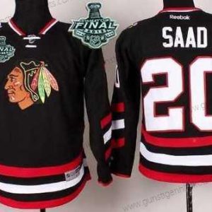 Jugend Chicago Blackhawks #20 Brandon Saad 2015 Stanley Cup 2014 Stadium Series Trikots – Schwarz