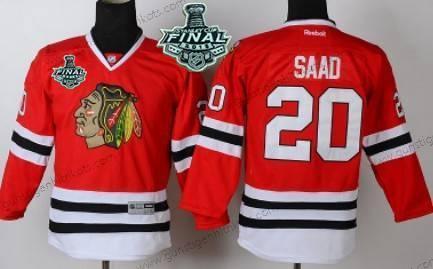 Jugend Chicago Blackhawks #20 Brandon Saad 2015 Stanley Cup Trikots – Rot