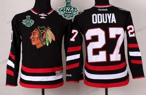 Jugend Chicago Blackhawks #27 Johnny Oduya 2015 Stanley Cup 2014 Stadium Series Trikots – Schwarz