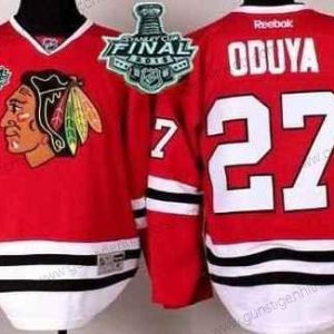 Jugend Chicago Blackhawks #27 Johnny Oduya 2015 Stanley Cup Trikots – Rot